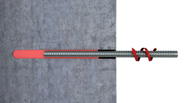 Stabstahl einsetzen